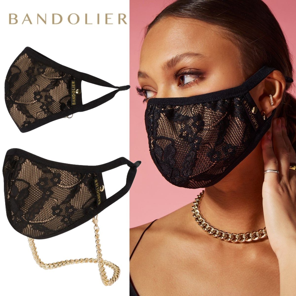 Bandolier★Sophie Lace Mask with Chain レースマスク+チェーン マスク Bandolier★Sophie Lace Mask with Chain レースマスク+チェーン マスク