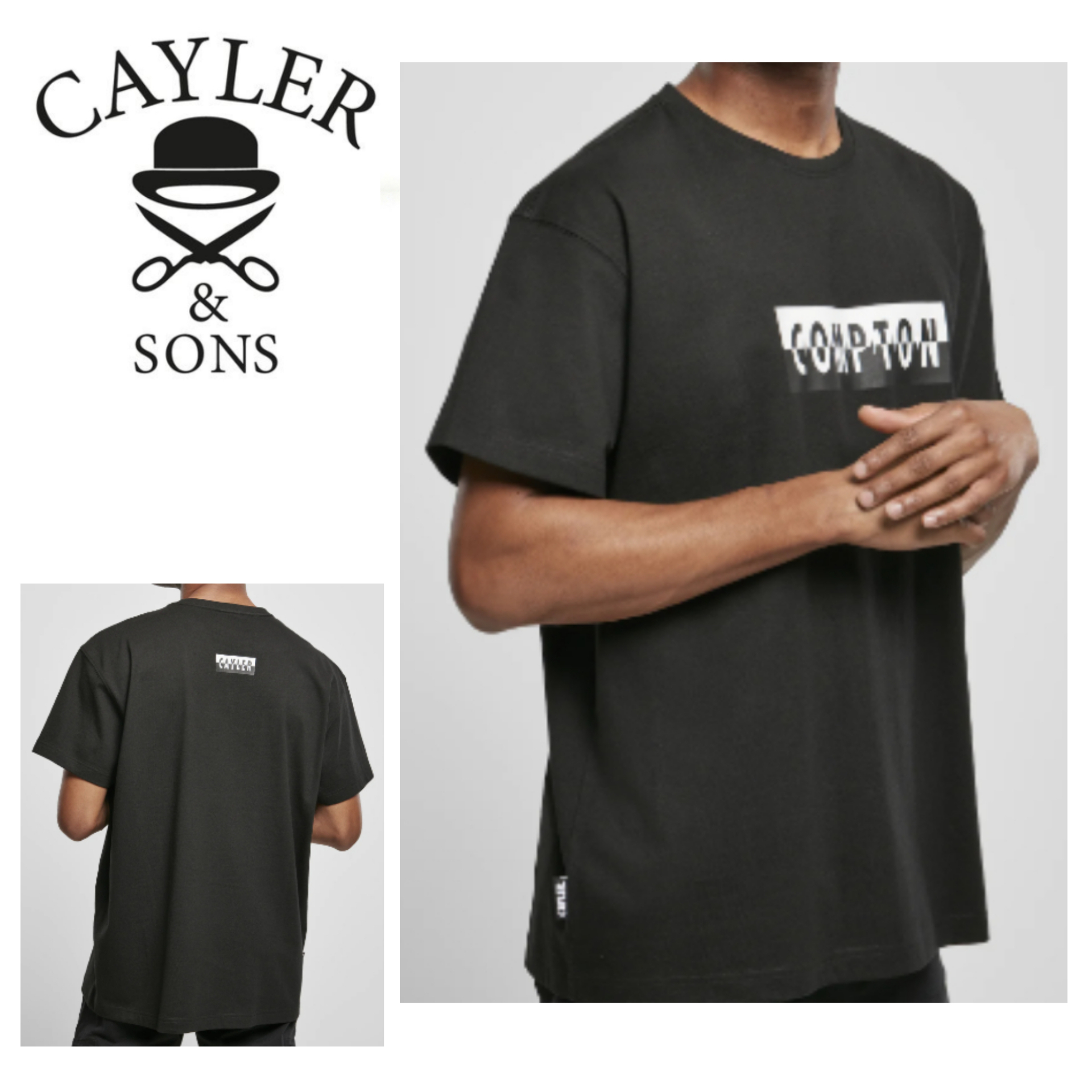 SALE★Cmptn Predator Box T-Shirt【送込Cayler&Sons】字★黒白