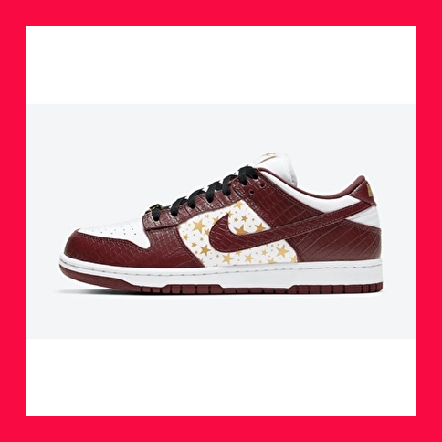 21SS Supreme NIKE SB Dunk Low GOLD STARS コラボ スニーカー