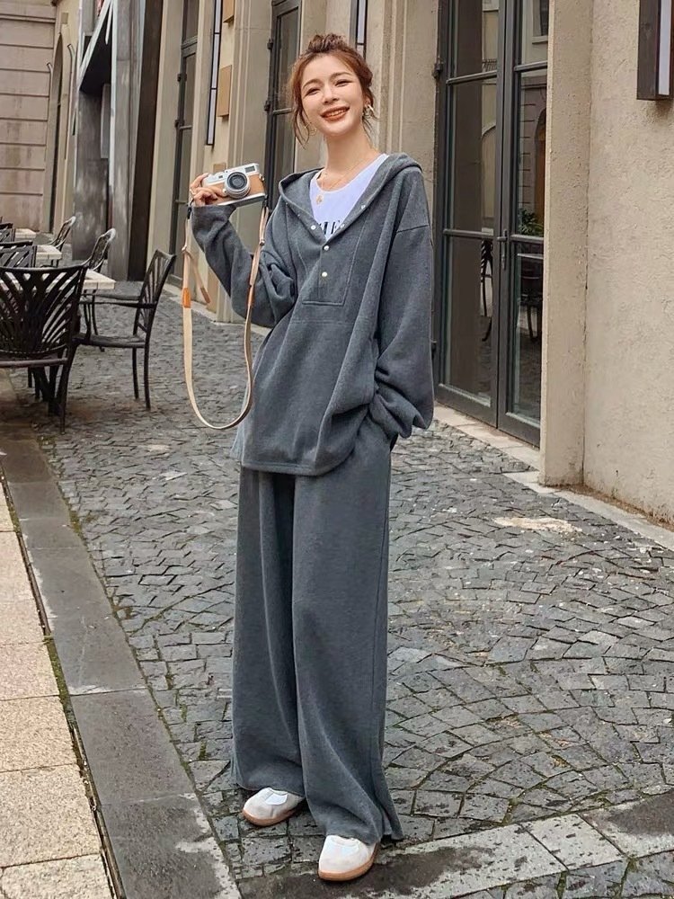 ルームウェア・パジャマ 楽ちん スウェット セットアップ ゆったり トレンド ♪(2)