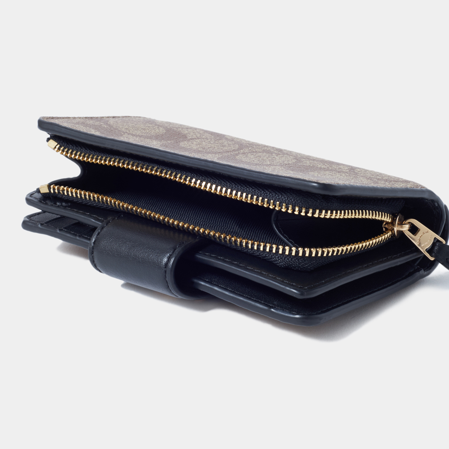 美品 COACH タビー ミディアムウォレット 2つ折り財布 L字ファスナー