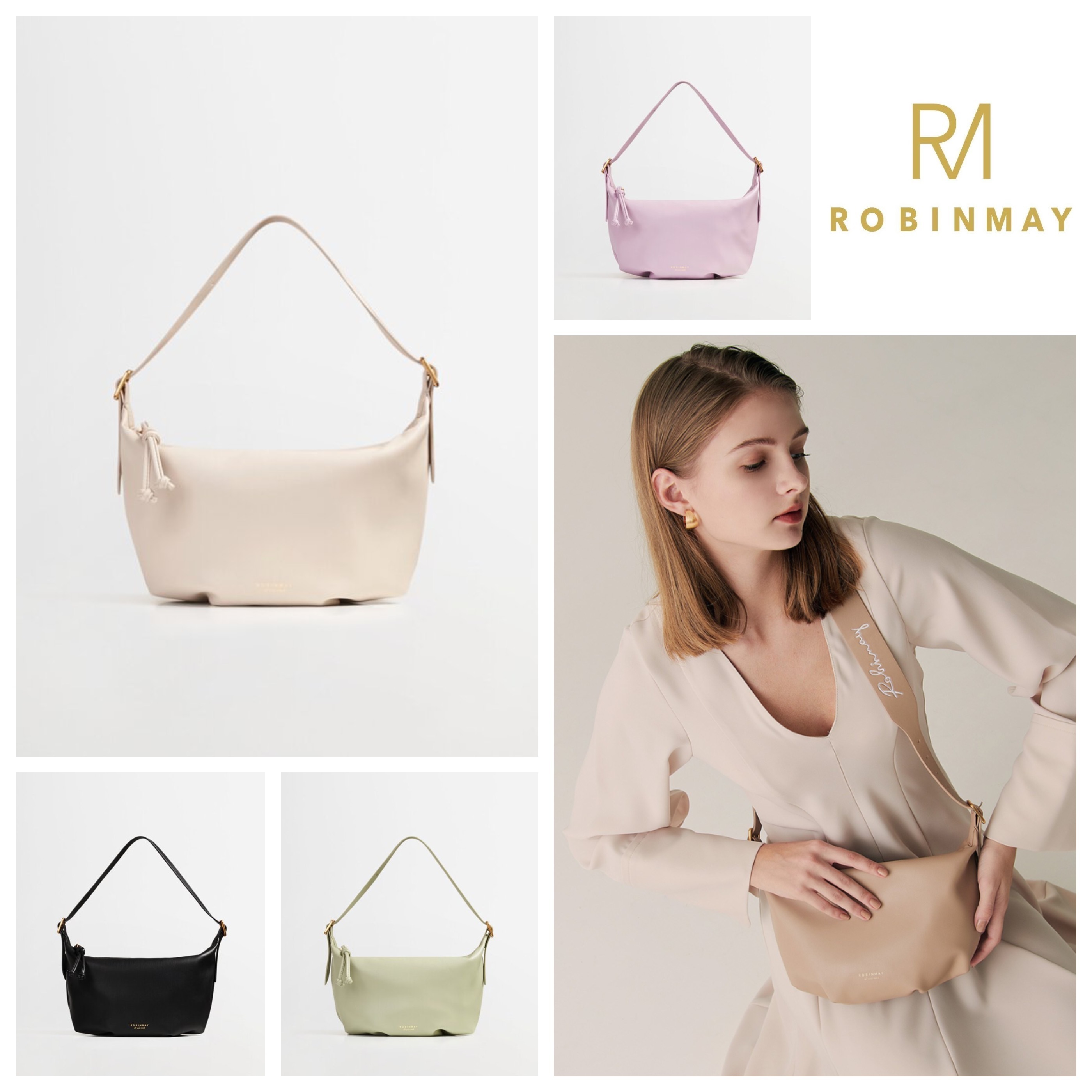 台湾発 ROBINMAY ロビンメイ シンプル ショルダーバッグ 4色