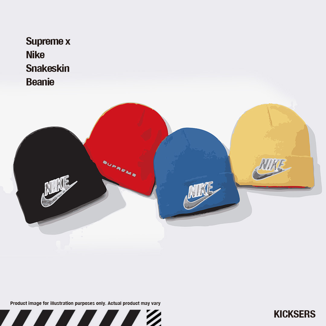 ★韓国の人気★Supreme x Nike Snakeskin Beanie Black★ Supreme x Nike Snakeskin Beanie Black - 21SS | eBay