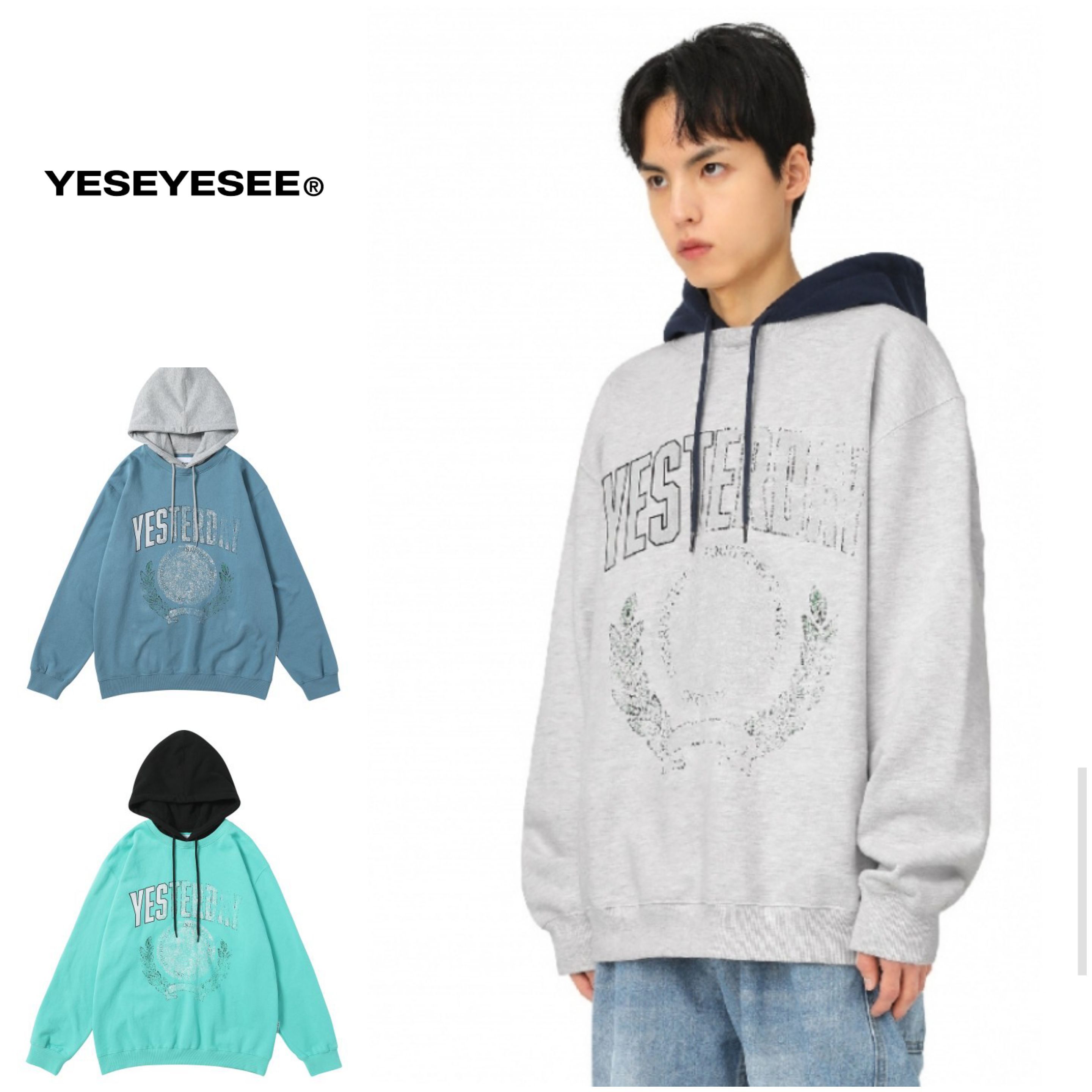 さらに100円引き◆YESEYESEE◆Y.E.S Layered Hoodie