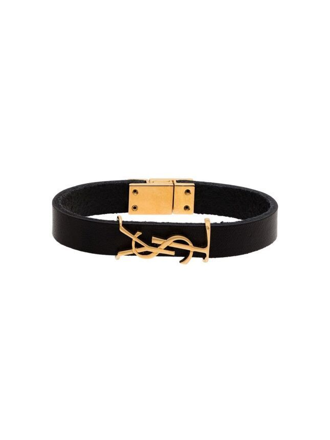 Monogram leather bracelet - Saint Laurent - Women