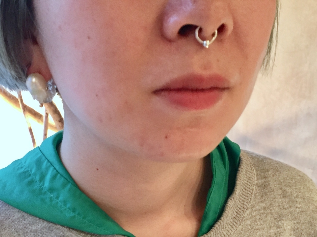 アクセサリーその他 Dangle Sterling Silver925 / 18K Gold Bead Nose Piercing(4)