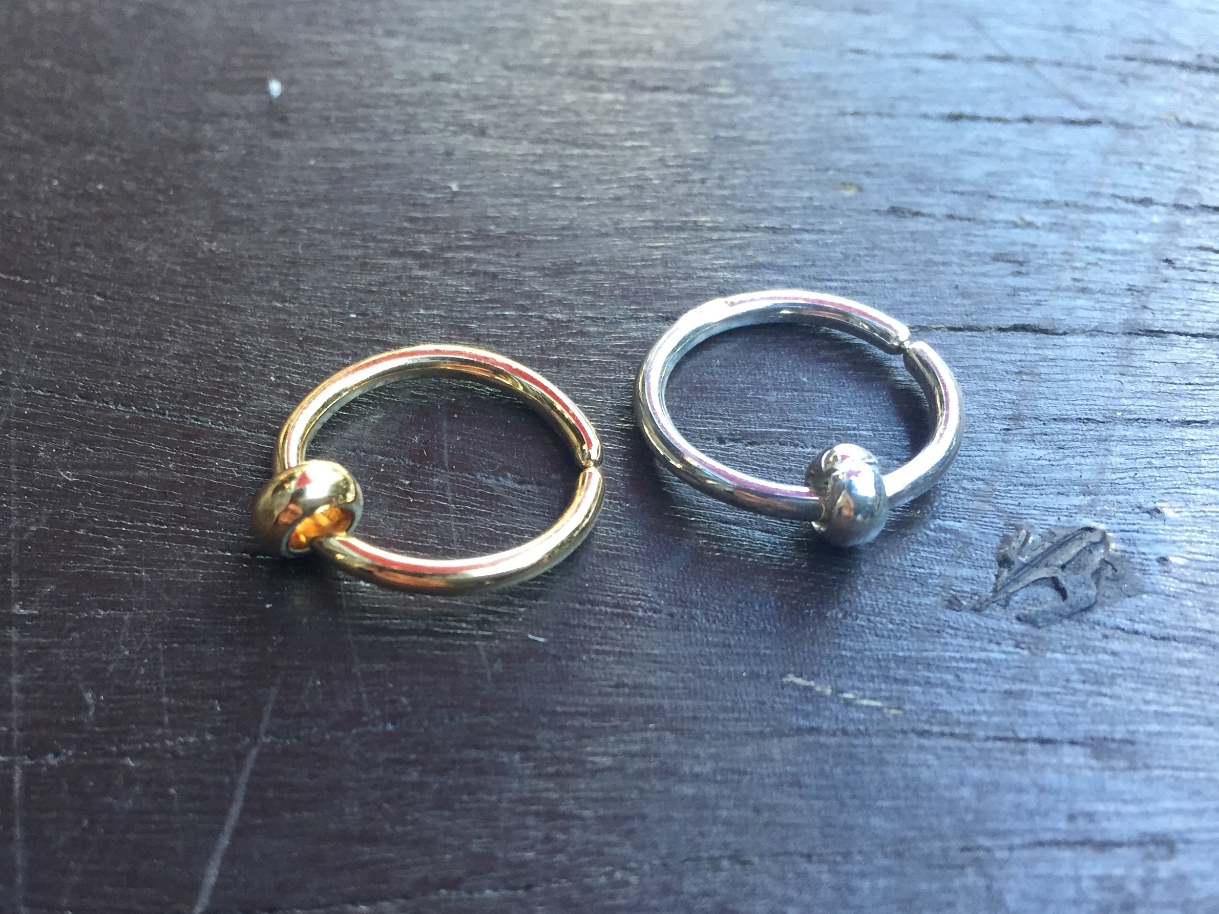 アクセサリーその他 Dangle Sterling Silver925 / 18K Gold Bead Nose Piercing(9)