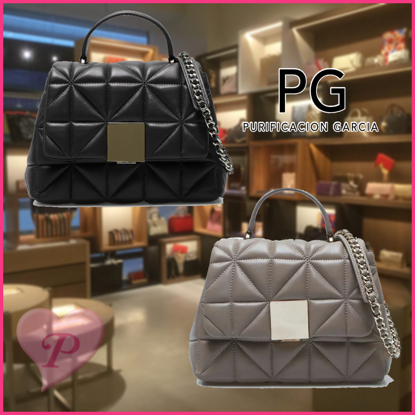 【PG】キルティングナッパレザーショルダーバッグ 【PG】キルティングナッパレザーショルダーバッグ