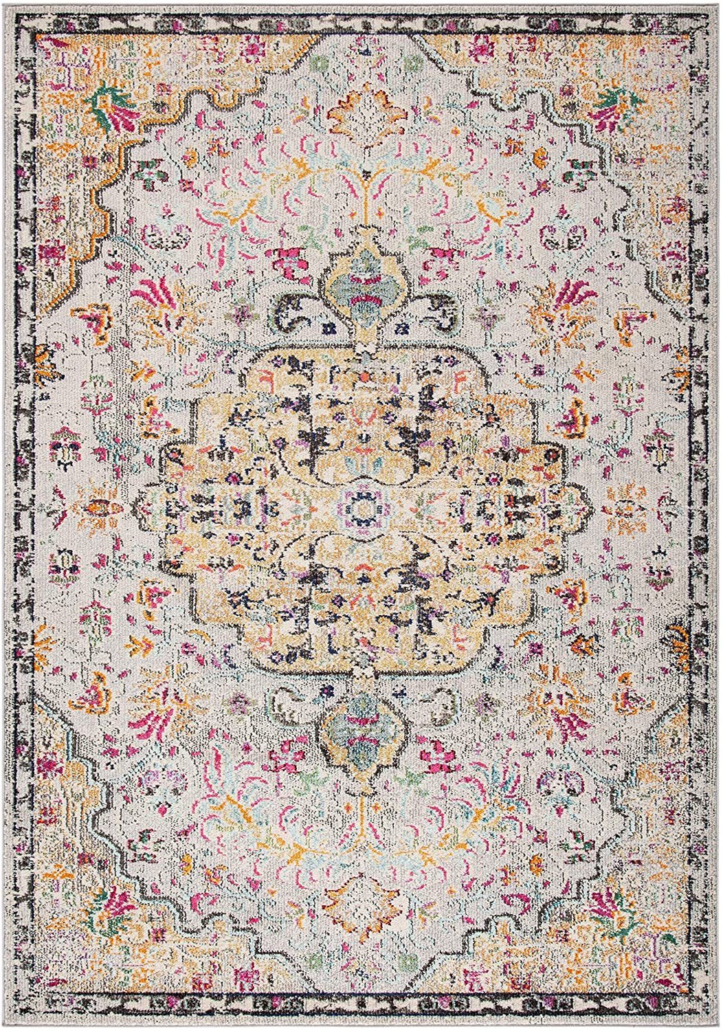 SAFAVIEH ラグ・カーペット ボーホーシック玄関マットサイズラグ66×122㎝(2’2×4’)(5)