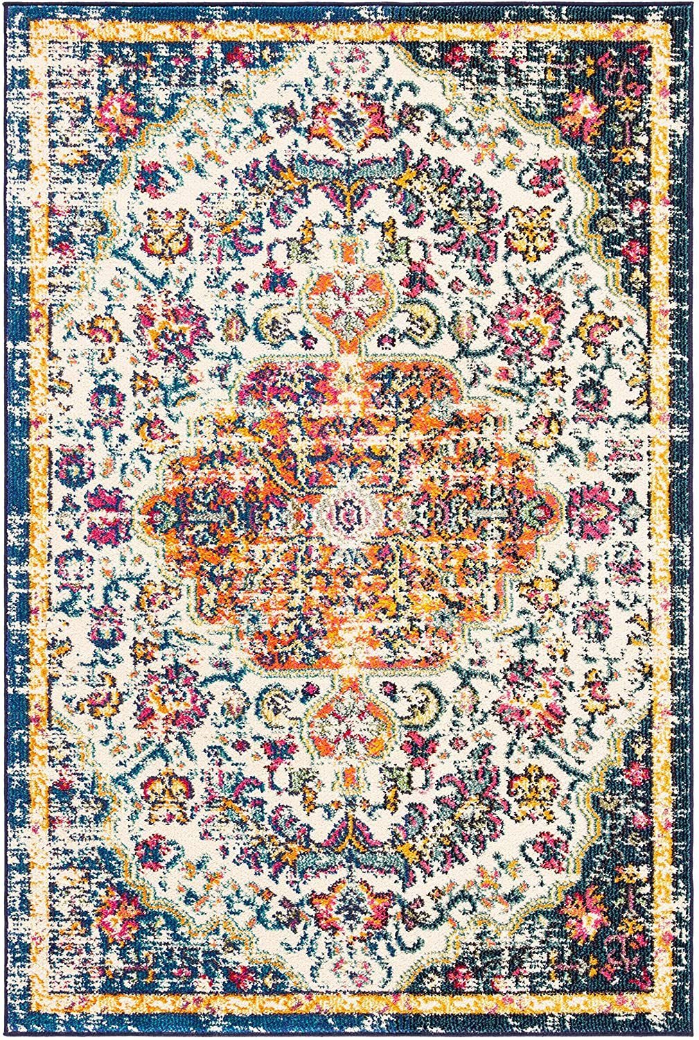 SAFAVIEH ラグ・カーペット ボーホーシック玄関マットサイズラグ66×122㎝(2’2×4’)(8)