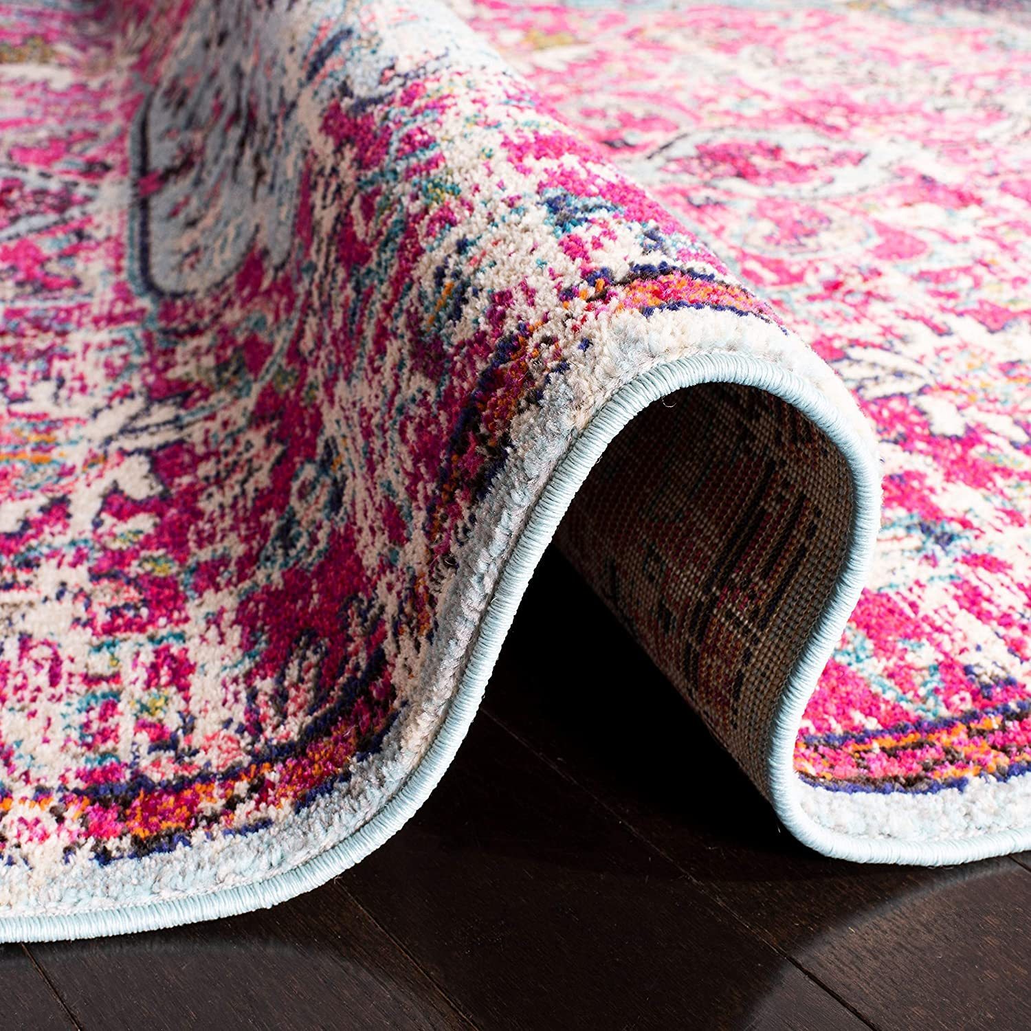 SAFAVIEH ラグ・カーペット ボーホーシック玄関マットサイズラグ66×122㎝(2’2×4’)(15)
