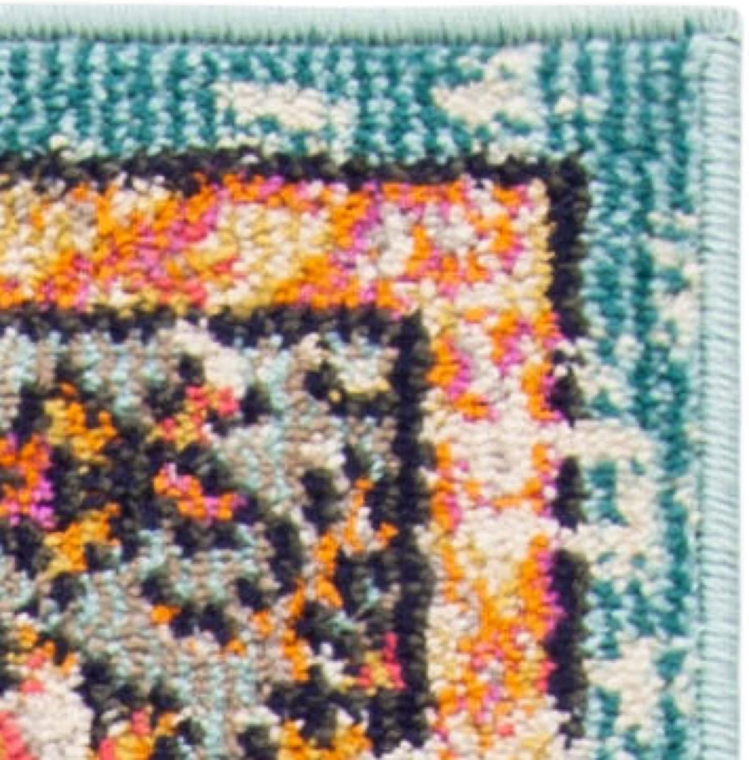 SAFAVIEH ラグ・カーペット ボーホーシック玄関マットサイズラグ66×122㎝(2’2×4’)(18)