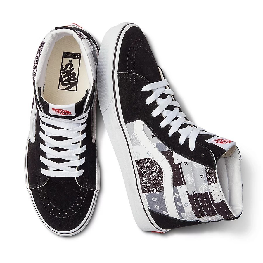 関税込☆VANS PAISLEY PATCHWORK SK8-HI カスタム