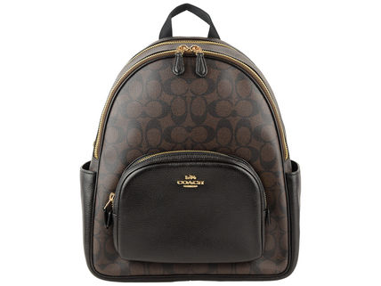 Coach Backpacks Monogram Casual Style Leather Party Style Office Style