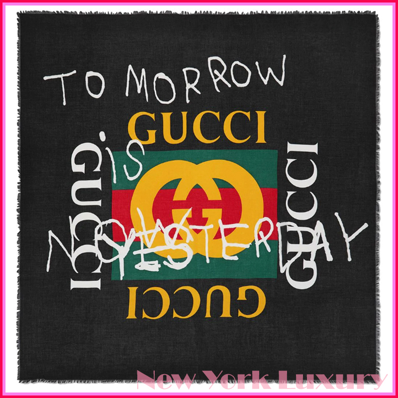 GUCCI★素敵!Coco Capitan Shawl In Black
