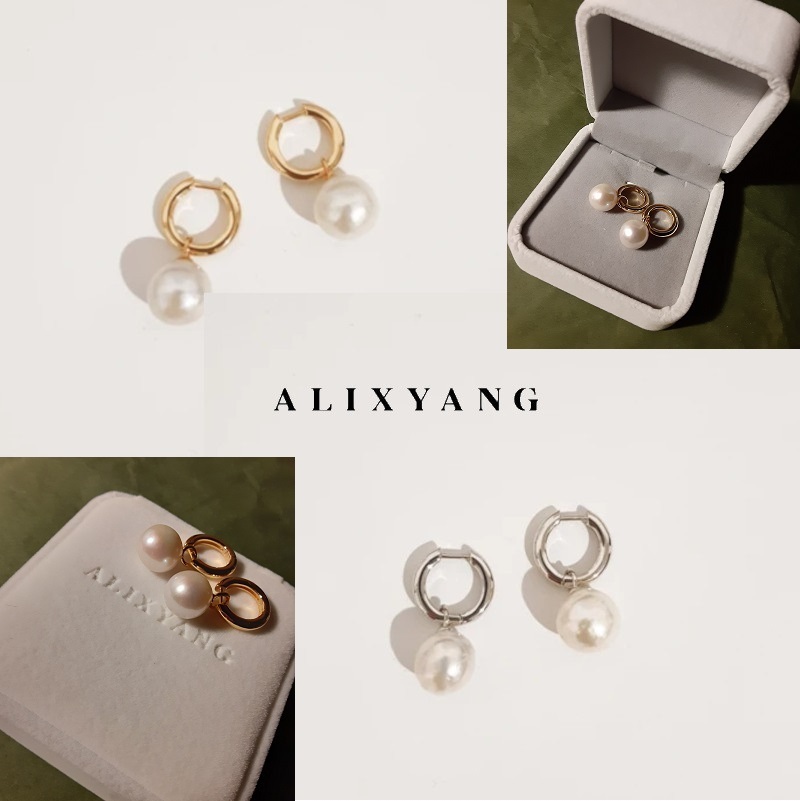 【注目新ブランド】ALIX YANG◆パールピアス◆ルーシー