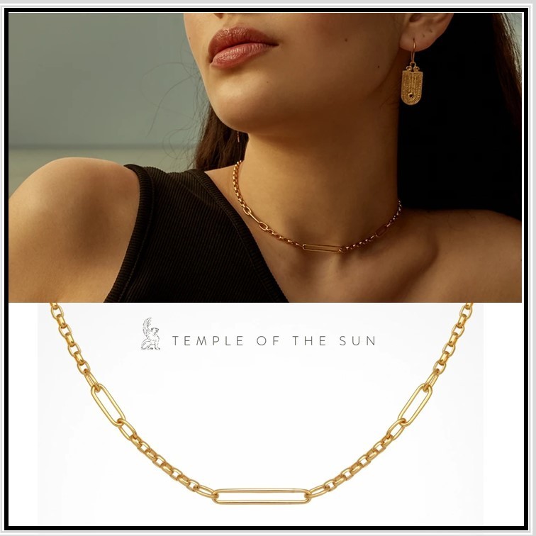 【はできませ】 【TEMPLE OF THE SUN】Cassi Necklace Gold ゴールドネックレス (TEMPLE OF THE