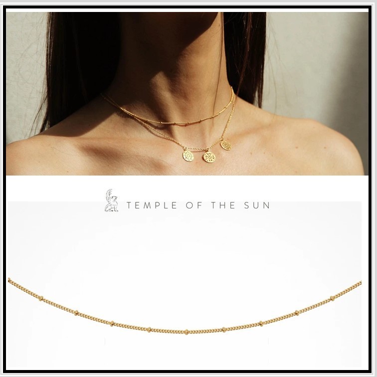 追跡便【TEMPLE OF THE SUN】★Fine Choker Chain Gold