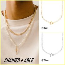 Chained & Able(チェーンドアンドエイブル) ネックレス・チョーカー 送料関税込【Chained&Able】FIGARO T-BAR ネックレス☆(2色)国発