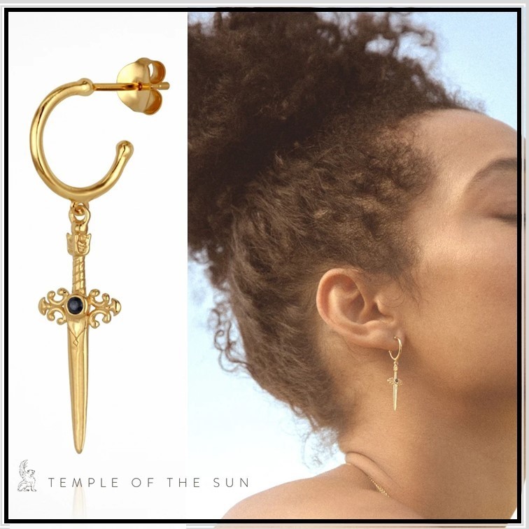 追跡便【TEMPLE OF THE SUN】★Themis Earrings Gold