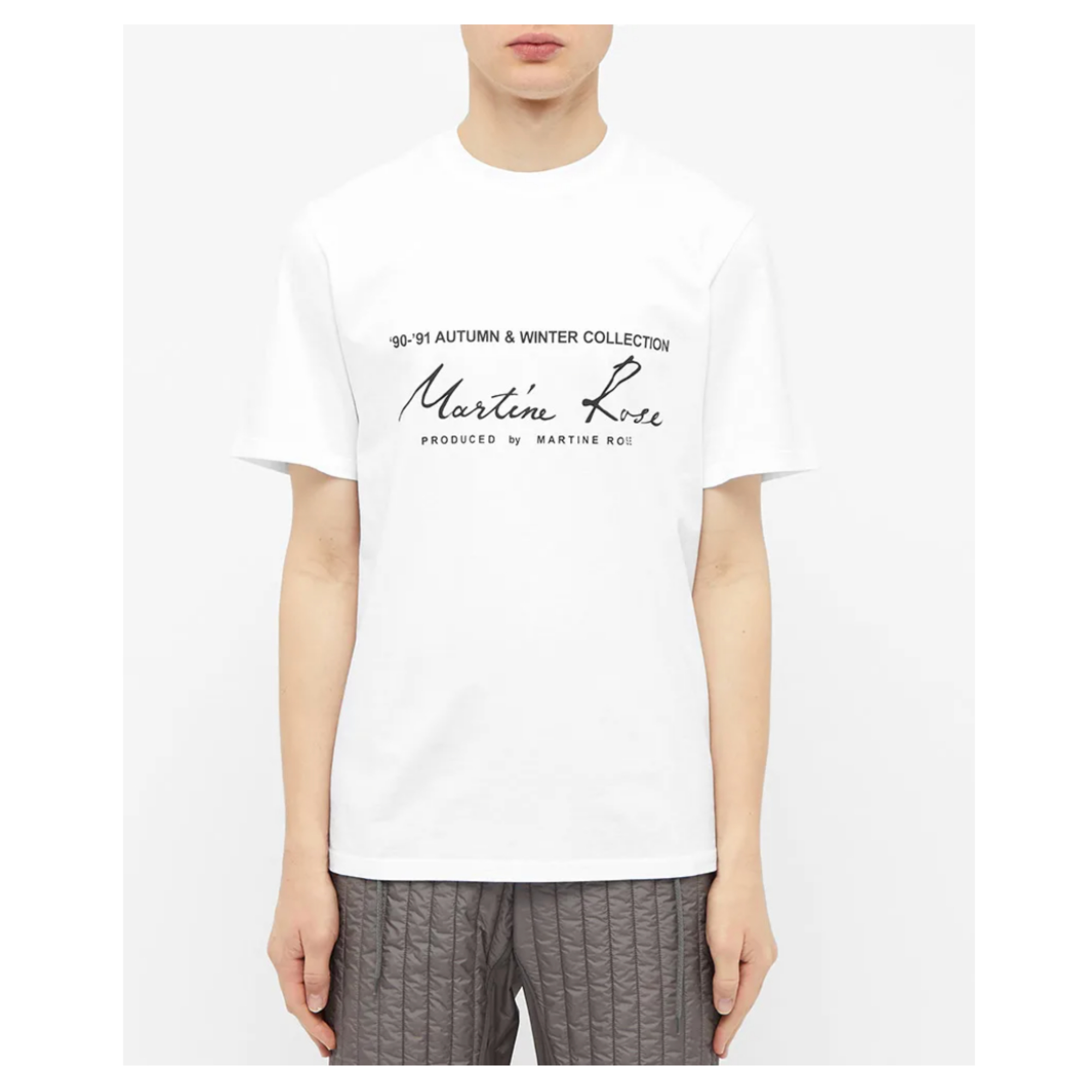 MARTINE ROSE SEASON ロゴ ホワイト Tシャツ Tシャツ・カットソー MARTINE ROSE SEASON ロゴ ホワイト Tシャツ Tシャツ・カットソー
