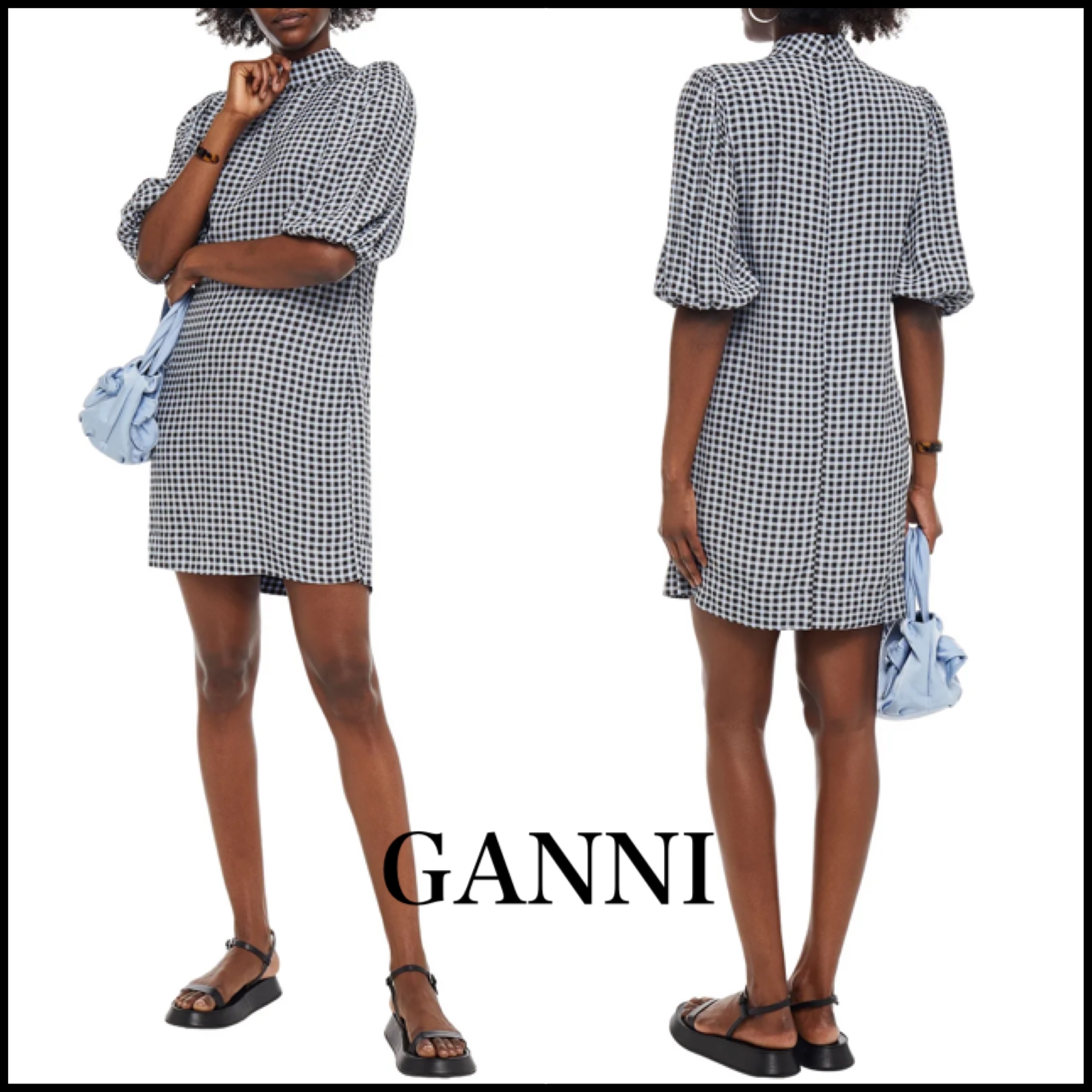 SALE【Ganni/ガニー】ギンガムチェック ミニワンピース ワンピース SALE【Ganni/ガニー】ギンガムチェック ミニワンピース ワンピース