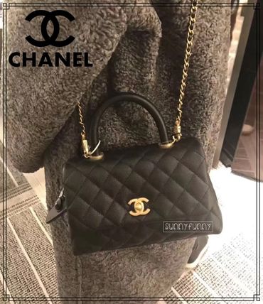 CHANEL Shoulder Bags Flap Bag With Top Handle