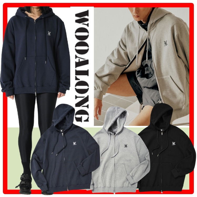 ★人気★【WOOALONG 】★Signature hood zip-u.p★パーカー★
