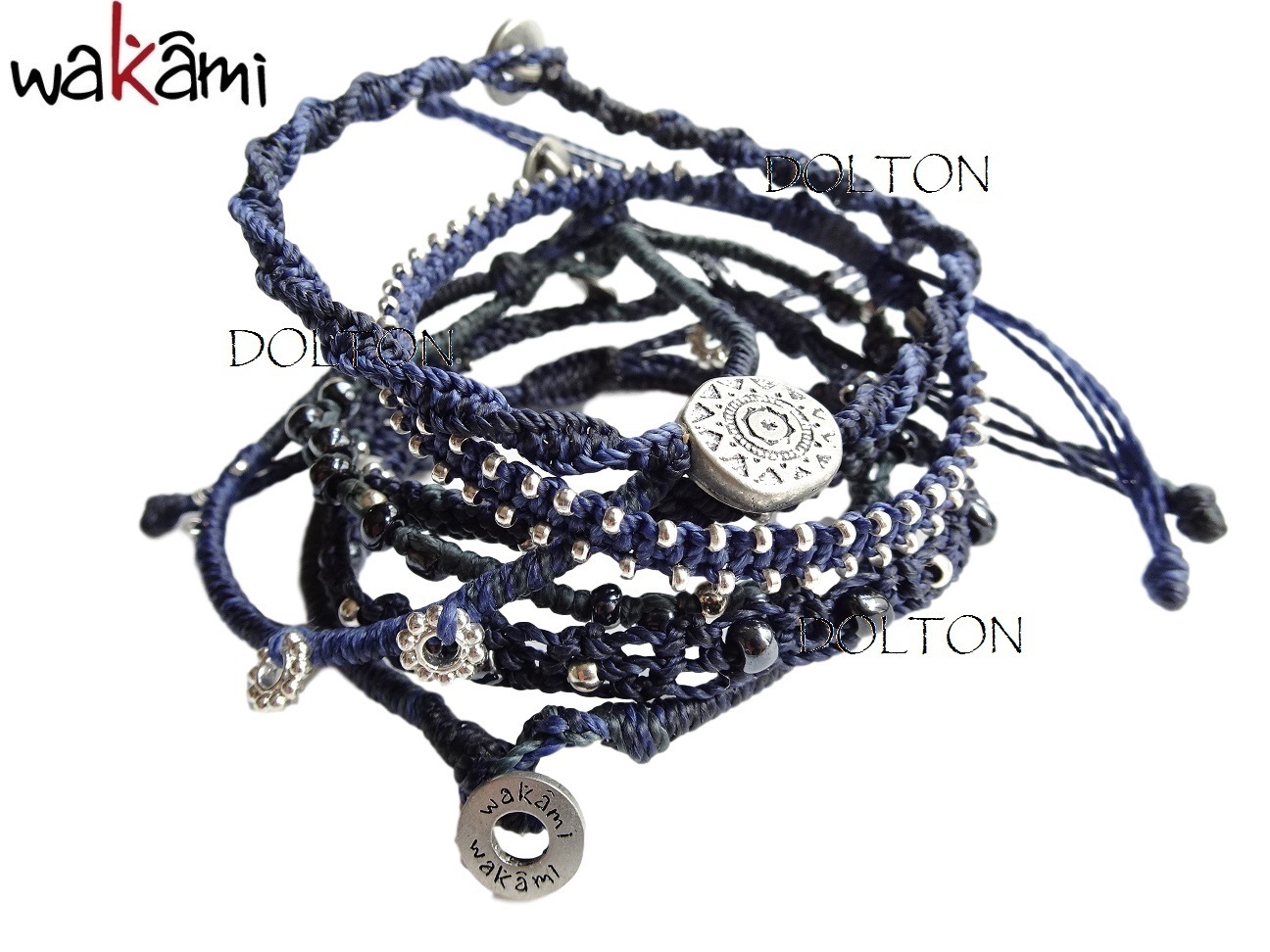 wakami・WA0389-103・Earth Bracelet・7本セット・Navy