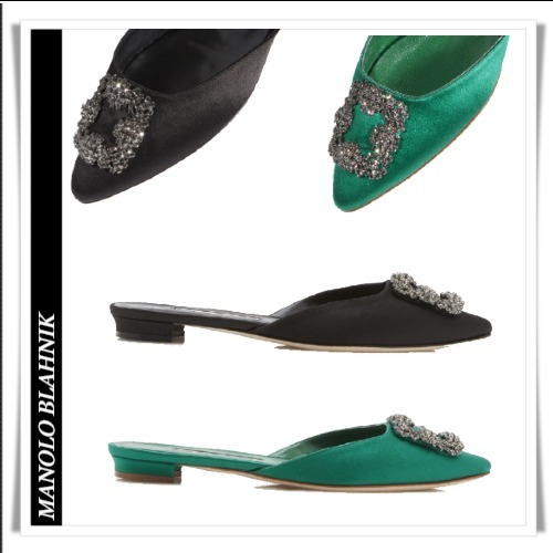 半額SALE★ 【Manolo Blahnik/マノロブラニク】サテンフラットミュール♪2色 サンダル・ミュール 半額SALE★ 【Manolo Blahnik/マノロブラニク】サテンフラットミュール♪2色 サンダル・ミュール