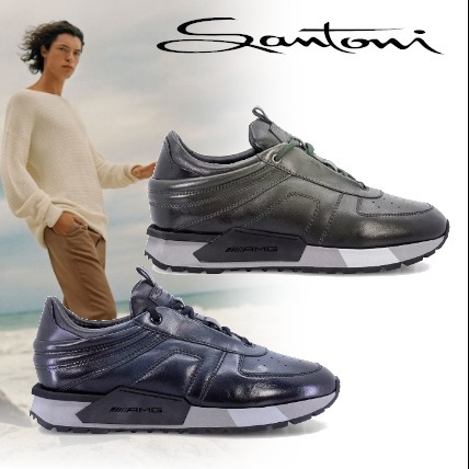 定番の冬ギフト SANTONI★AMGのロゴ入★ヴィンテージ加工 ローカットスニーカー スニーカー 定番の冬ギフト SANTONI★AMGのロゴ入★ヴィンテージ加工 ローカットスニーカー スニーカー