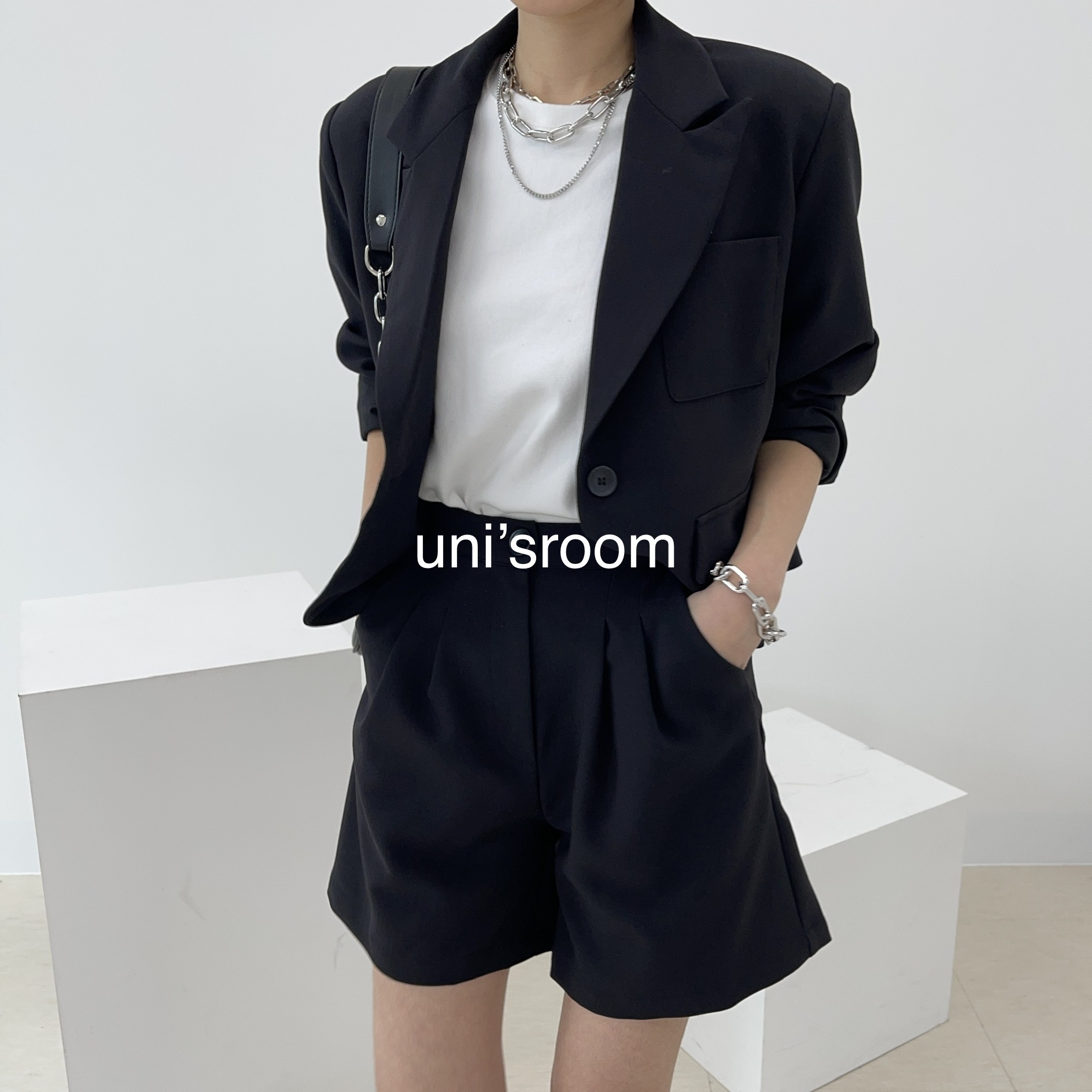 uni's room■2color ジャケットパンツツーピース ST-SS21-06