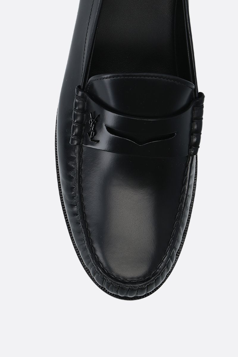 Saint Laurent 靴・ブーツ・サンダルその他 【関税込み】Saint Laurent MONOGRAM SMOOTH LEATHER LOAFERS(5)