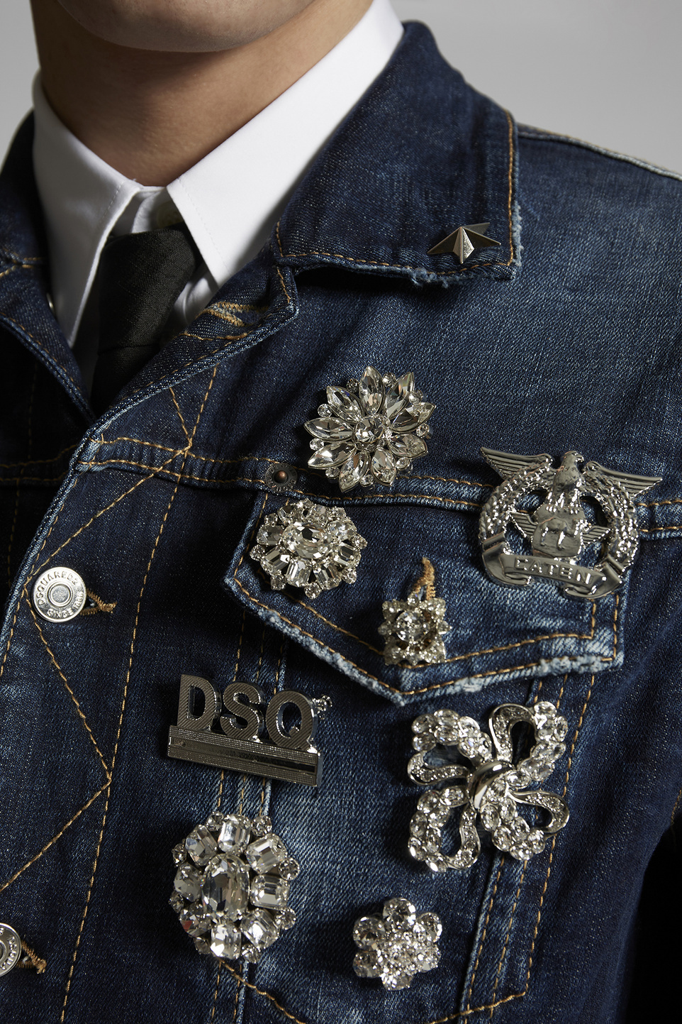 D SQUARED2 デニムジャケット ◆DSQUARED2◆ クリスタルダーク5ウォッシュドデニムジャケット(5)
