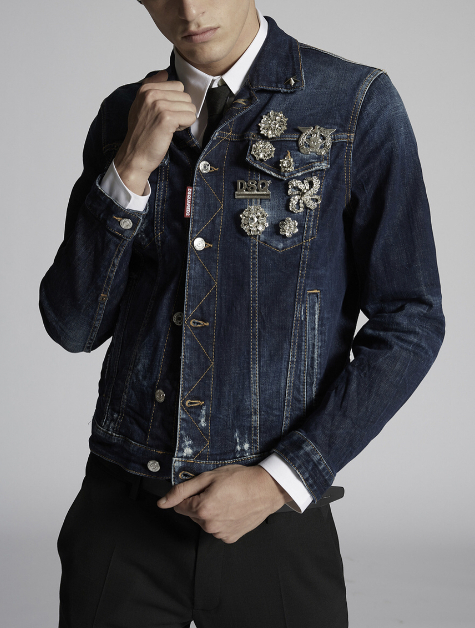 D SQUARED2 デニムジャケット ◆DSQUARED2◆ クリスタルダーク5ウォッシュドデニムジャケット(2)