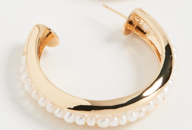 CULT GAIA ピアス Cult Gaia ピアス フープ 輪っか 円 丸 パール(3)