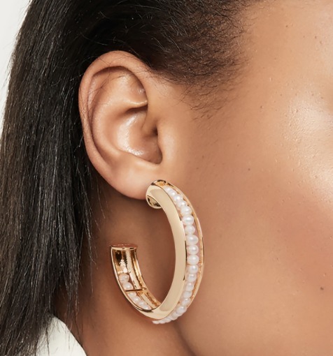 CULT GAIA ピアス Cult Gaia ピアス フープ 輪っか 円 丸 パール(4)