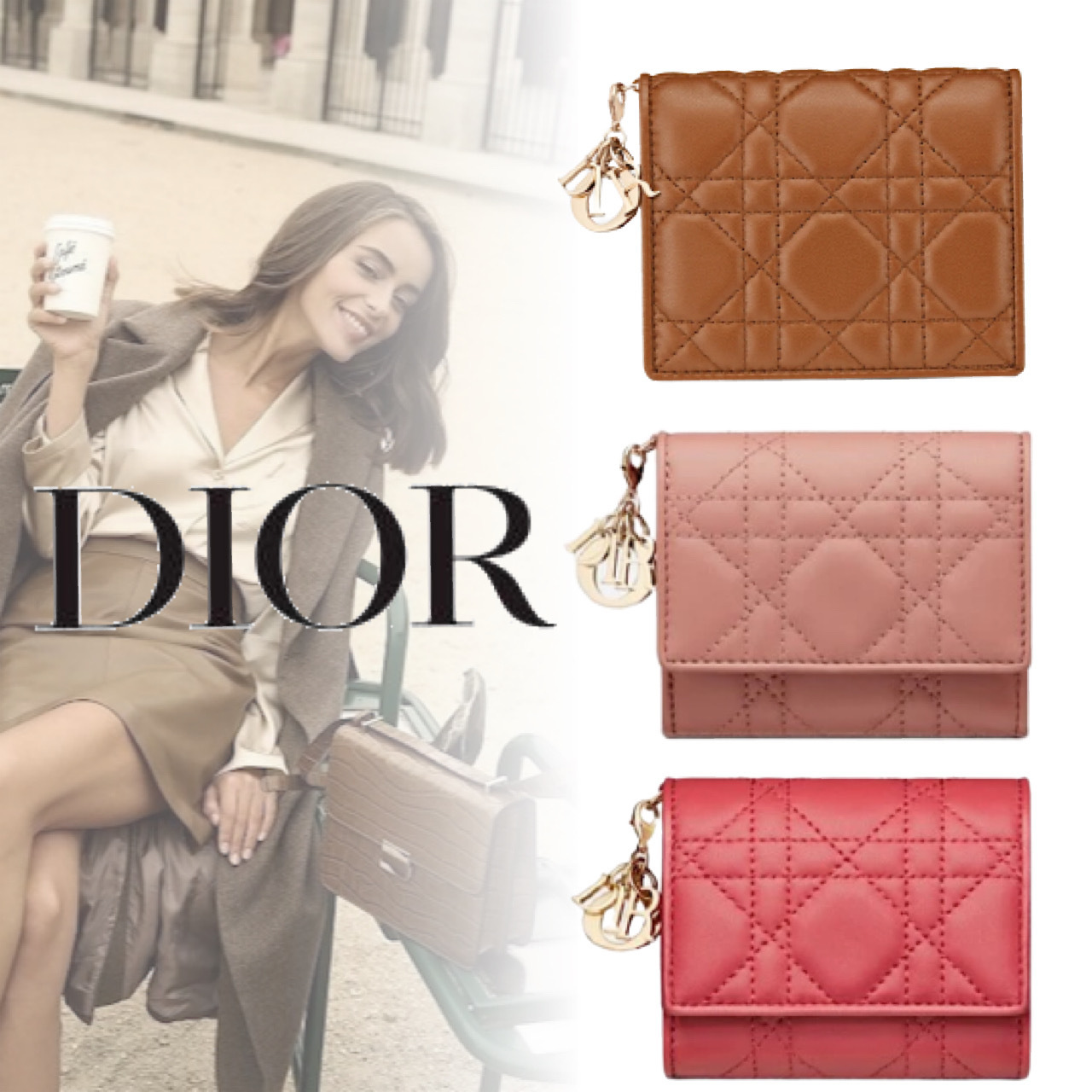 【DIOR】新色登場!LADY DIOR*カナージュ ロータス ウォレット
