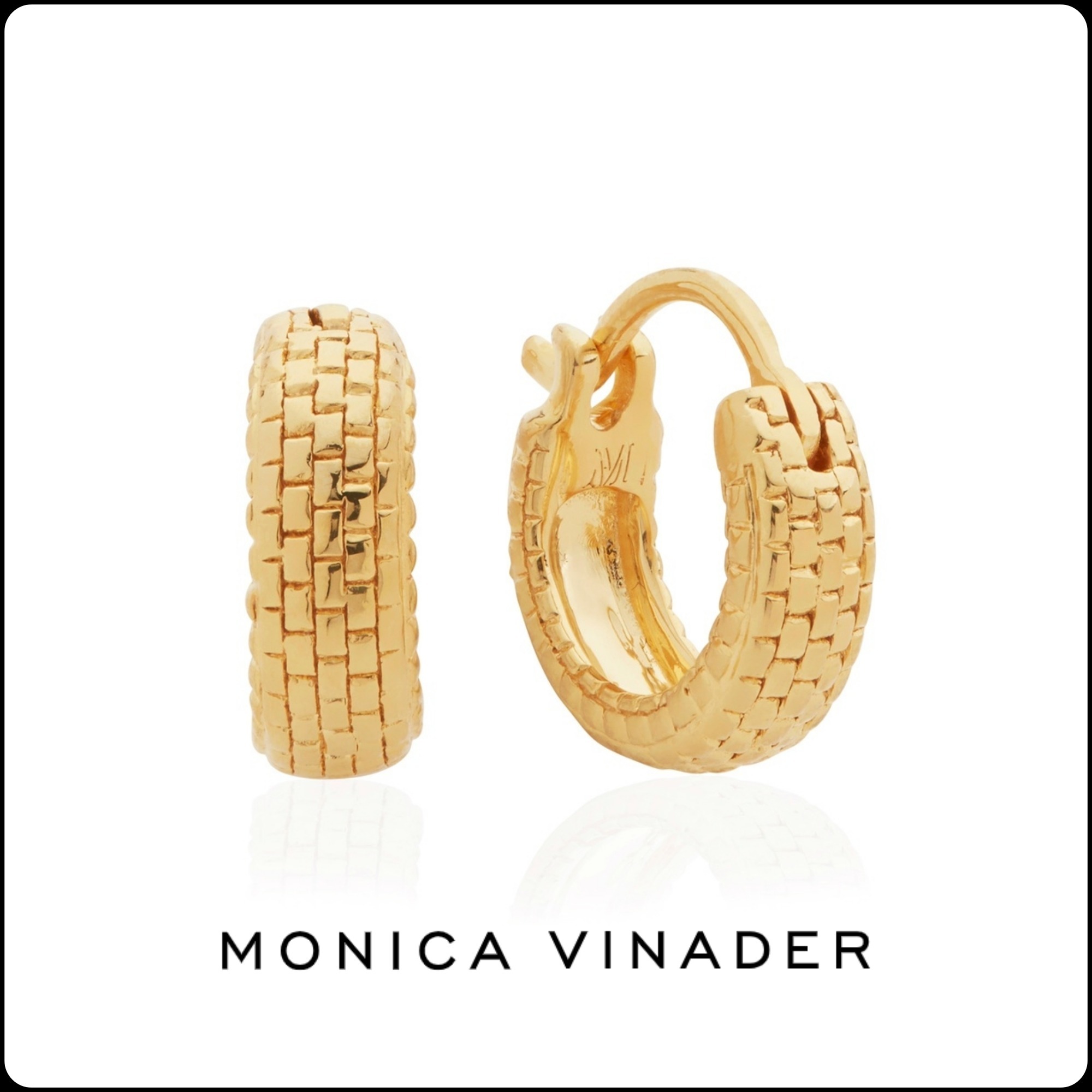 【MONICA VINADER】18Kゴールドヴェルメイユ Doina ハギーピアス