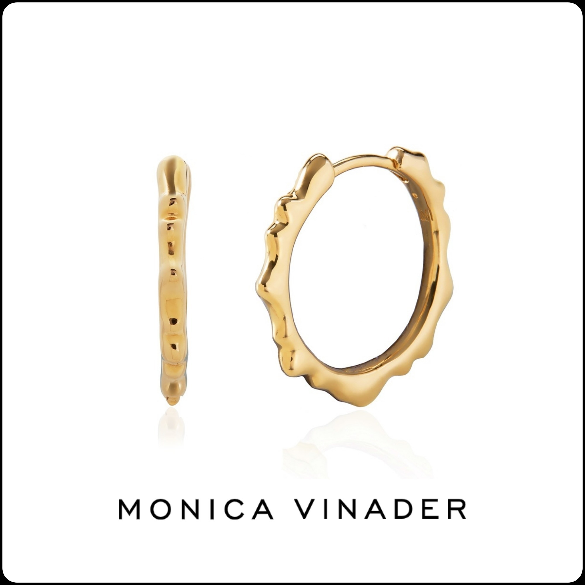 【MONICA VINADER】18KYGヴェルメイユ Siren スモール ピアス
