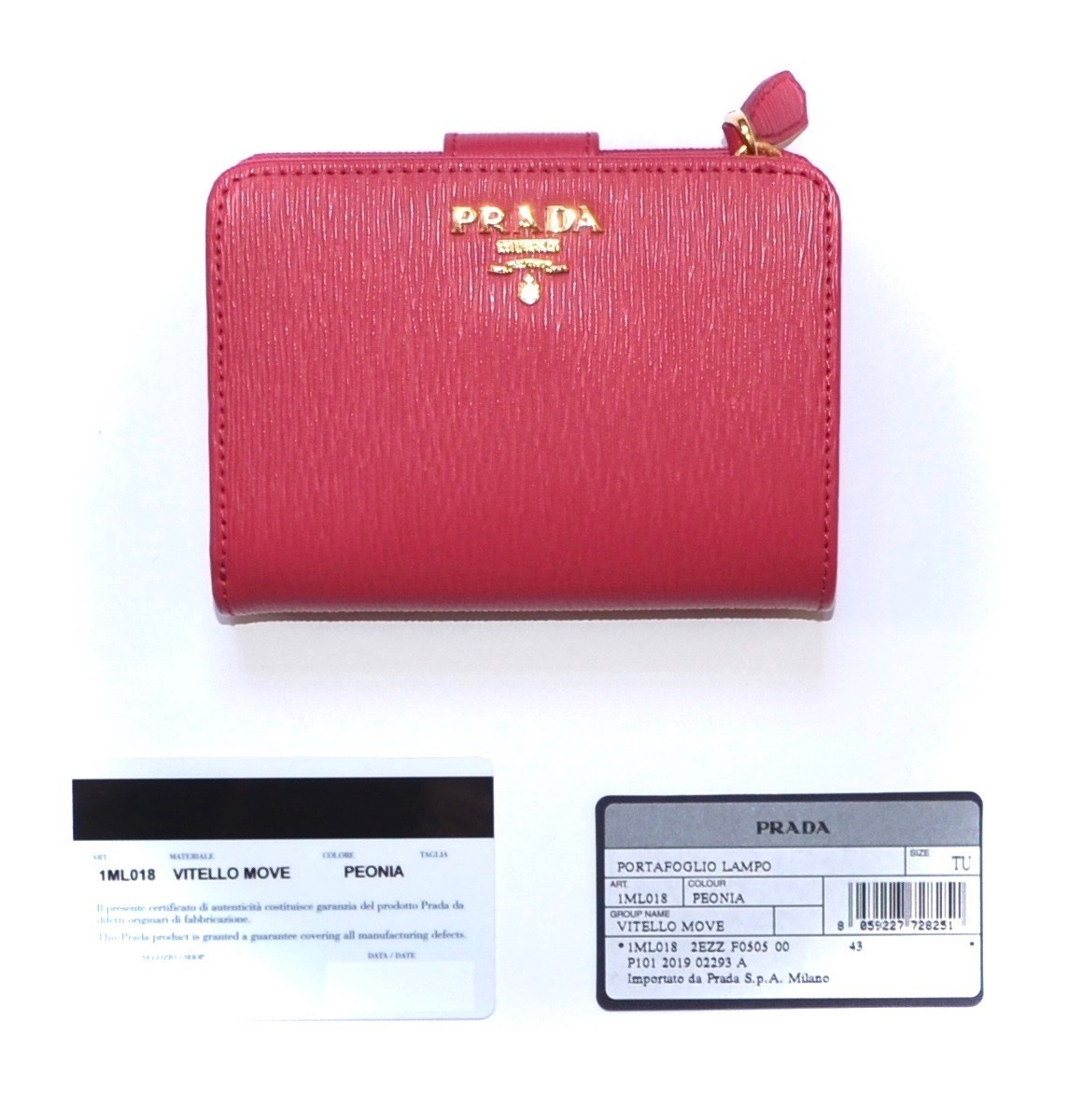 PRADA VITELLO MOVE レザー コンパクト折財布☆ 即発可 PRADA VITELLO MOVE レザー コンパクト折財布☆ 即発可 (PRADA