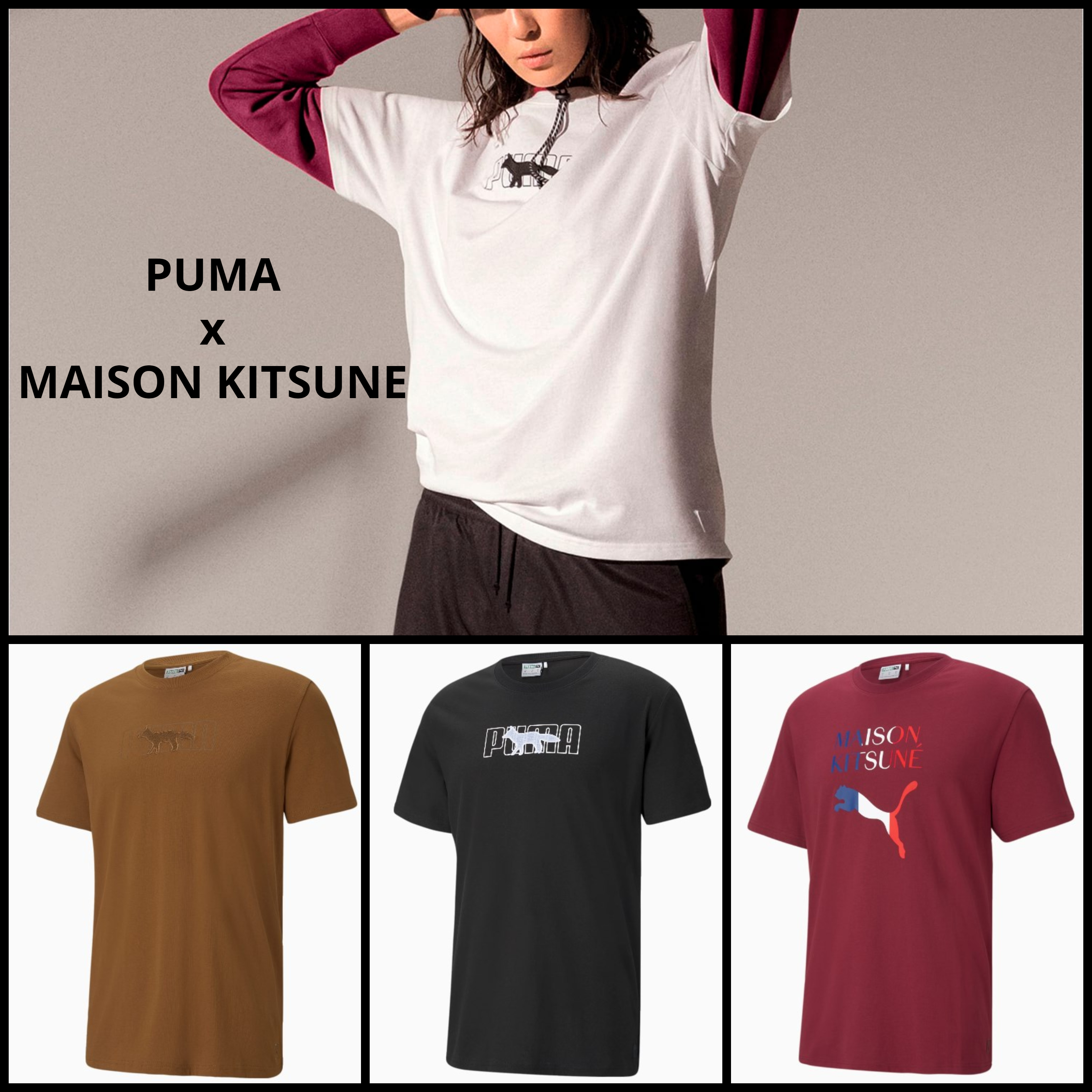 PUMA x Maison Kitsune★オーバーサイズ Tシャツ★ユニセックス
