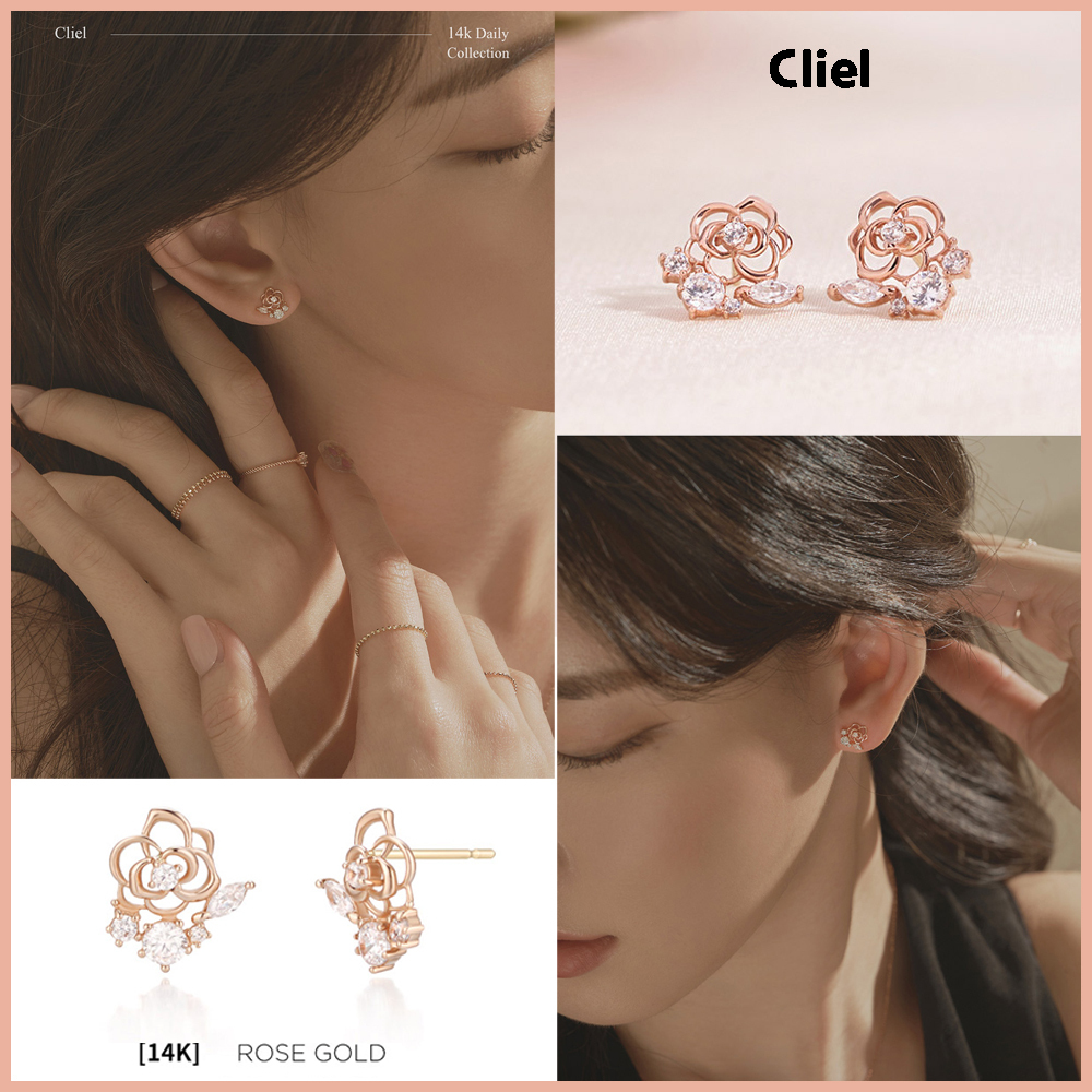 Wing bling☆大人気！[14K Gold] Cliel ピアス Rose Gold