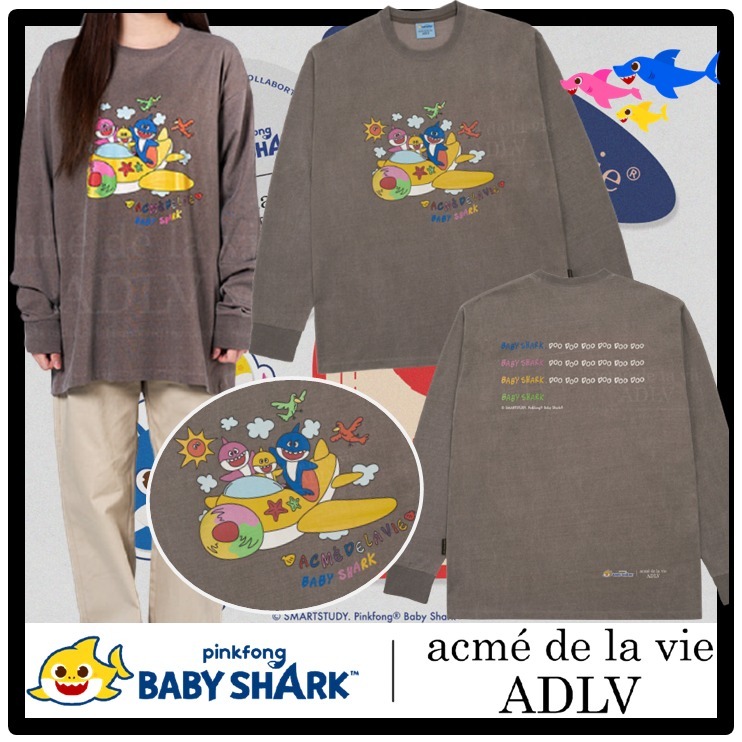 ☆PINKFONG BABY SHARK X ADLV☆FLYING FAMILY Long Sleev.e☆ Tシャツ・カットソー サイズを選択してください:1 - ilgaimportadora.com ☆PINKFONG BABY SHARK X ADLV☆FLYING FAMILY Long Sleev.e☆ Tシャツ・カットソー サイズを選択してください:1 - ilgaimportadora.com