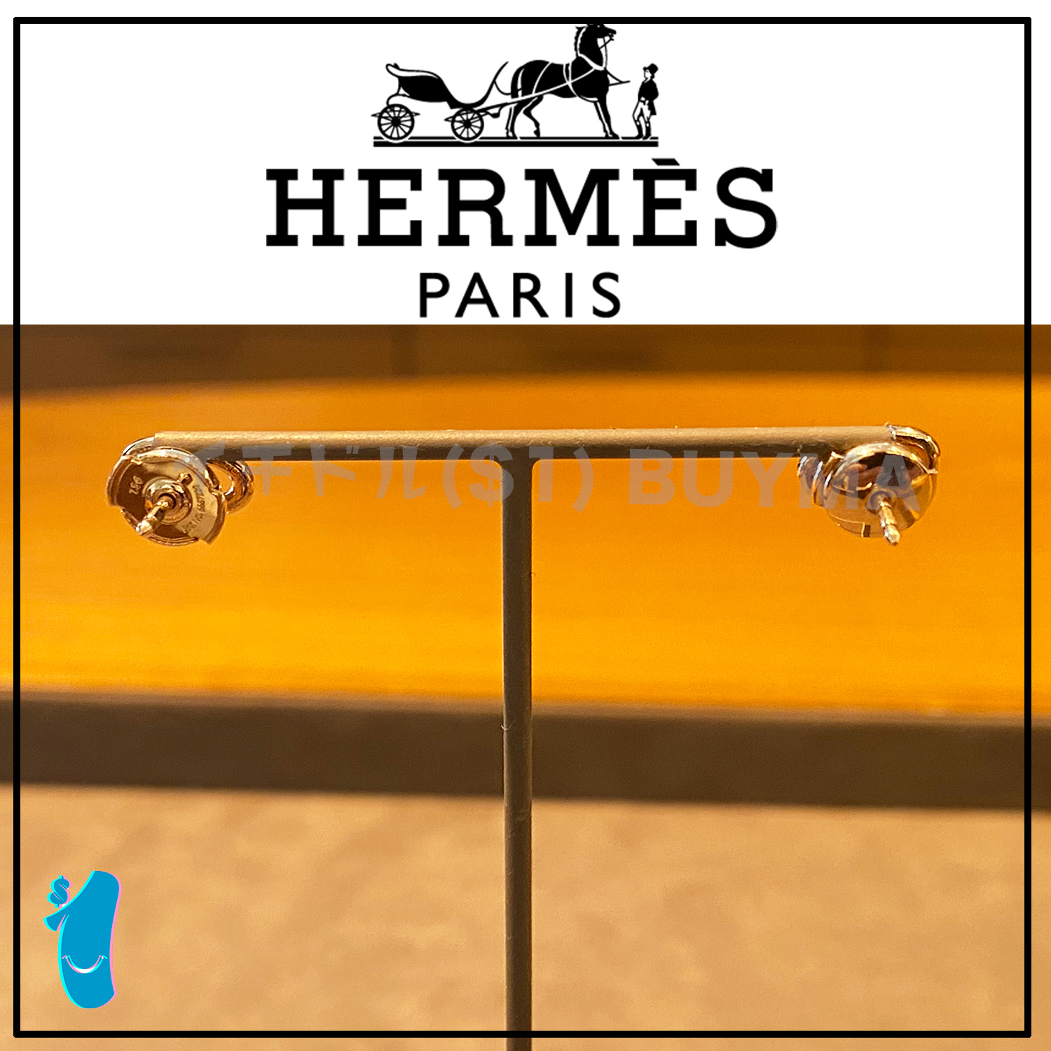 HERMES ピアス HERMES エルメス Rose Gold ピアス イアリング ローズゴールド(2)