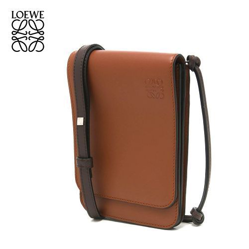 完売注意 ☆LOEWE☆ FLAT GUSSET クロスボディバッグ COGNAC♪ (LOEWE ...