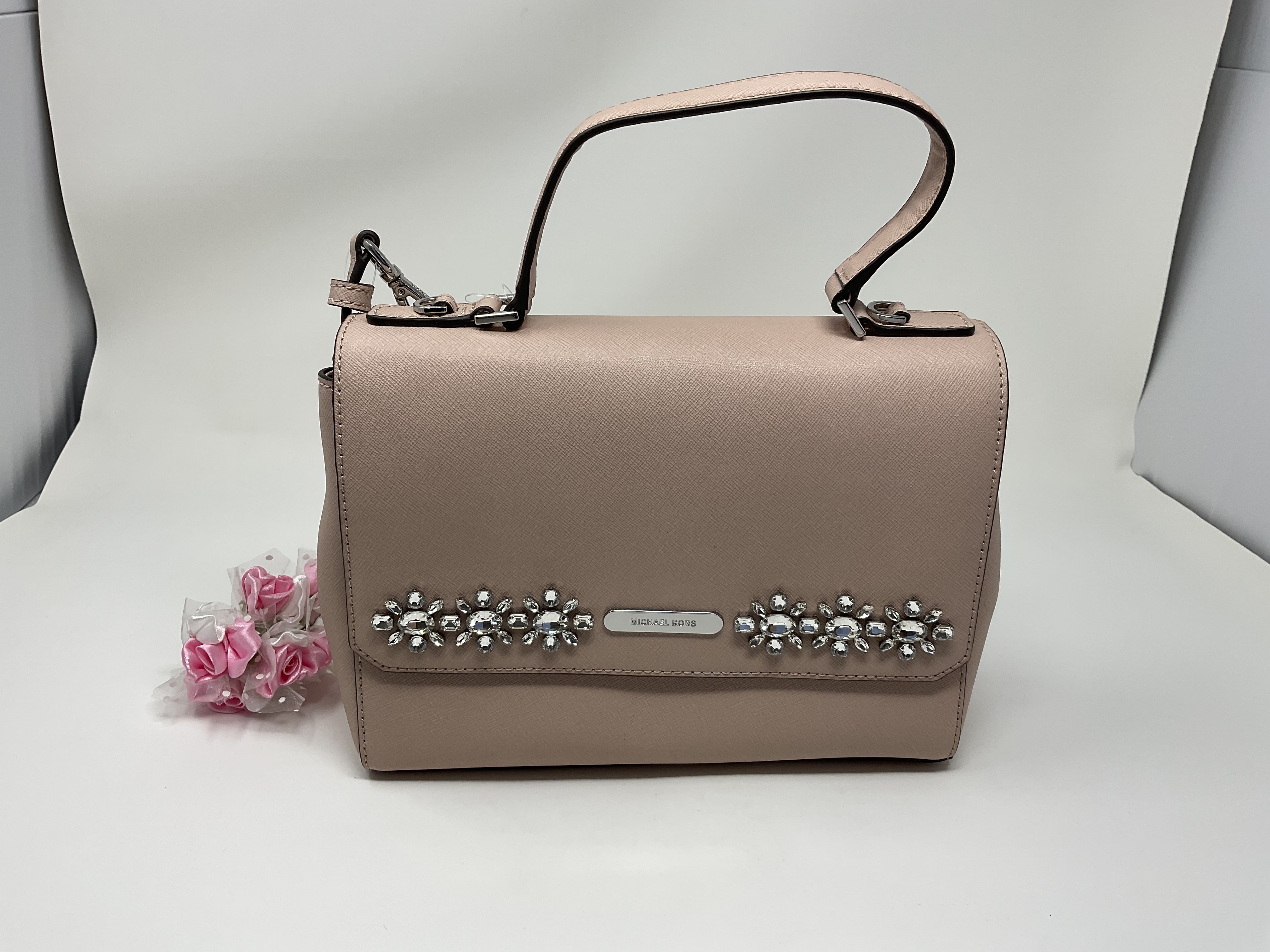 特価 ! Michael kors Callie Jewelフラワーアップリケカバン