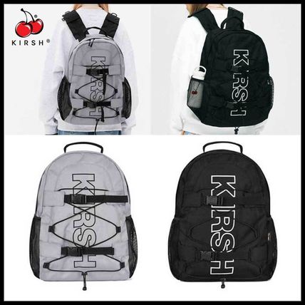 KIRSH Backpacks Unisex Street Style Oversized Logo Backpacks