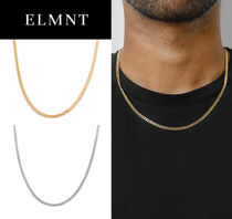 関税/送料込み【ELMNT】縁石リンクチェーンメンズネックレス 18k