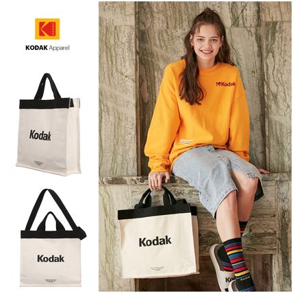 KODAK Totes Unisex Street Style Plain Logo Totes